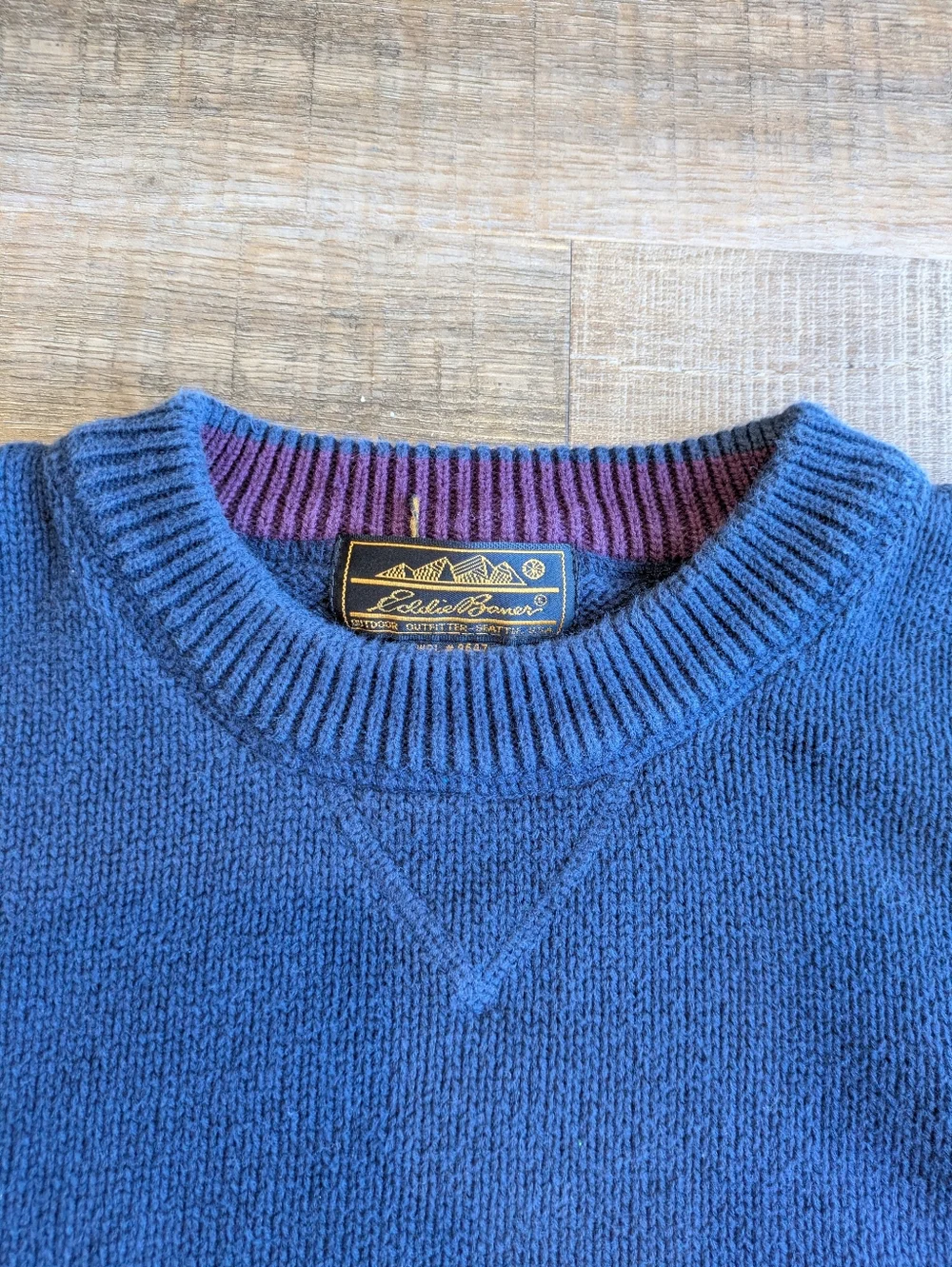 Vintage Eddie Bauer Color Block Sweater, Men's Small - Picture 3 of 5